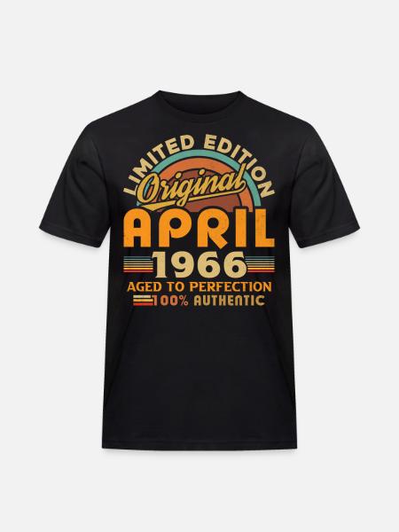 April 1966 Jubilæum April 1966 April - Herre Workwear T-Shirt - sort