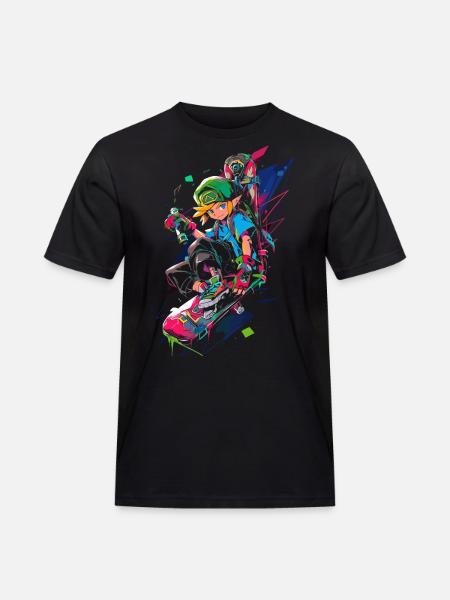 Legendärer Waldjunge: Cooles Boarder Gaming-Design - Männer Workwear T-Shirt - Schwarz