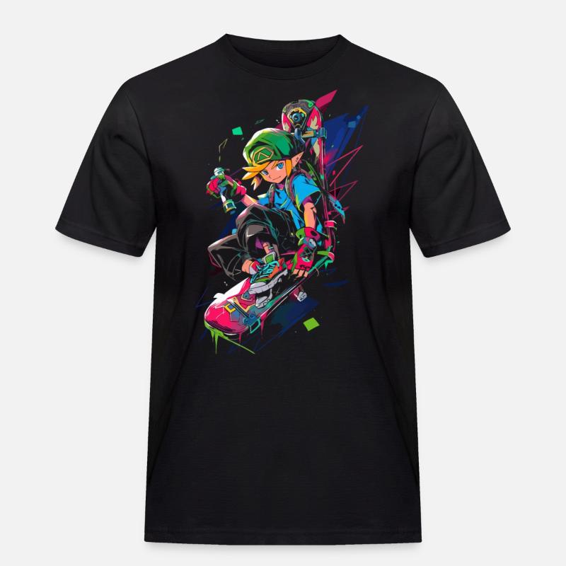 Legendärer Waldjunge: Cooles Boarder Gaming-Design - Männer Workwear T-Shirt - Schwarz