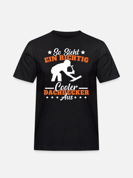 Dachdecker Meister Geschenk - Männer Workwear T-Shirt - Schwarz