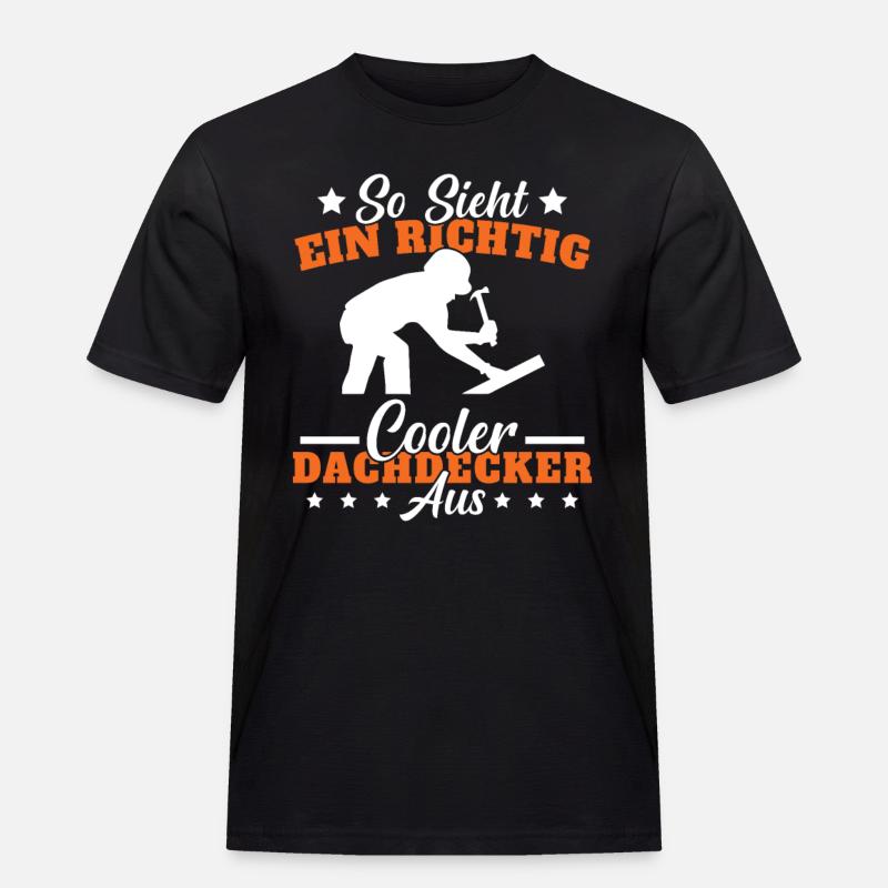 Dachdecker Meister Geschenk - Männer Workwear T-Shirt - Schwarz