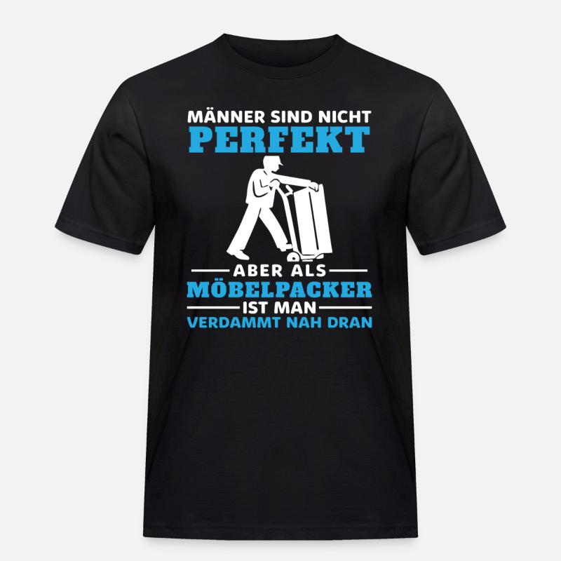 Möbelpacker Umzugshelfer Geschenkhumor - Männer Workwear T-Shirt - Schwarz