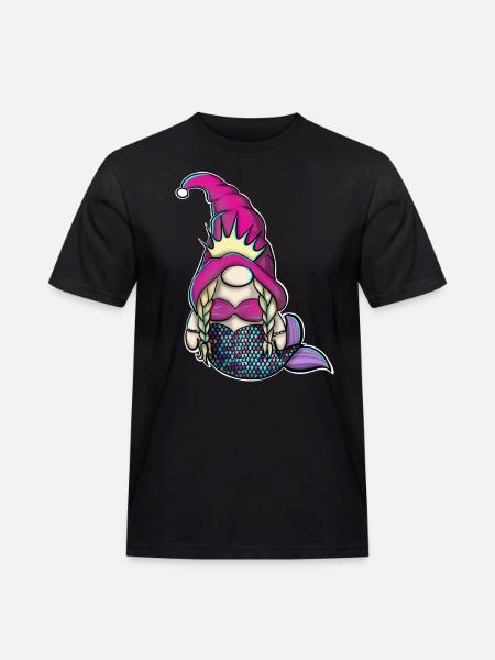 Mermaid Gnome Gnome - Men's Workwear T-Shirt - black