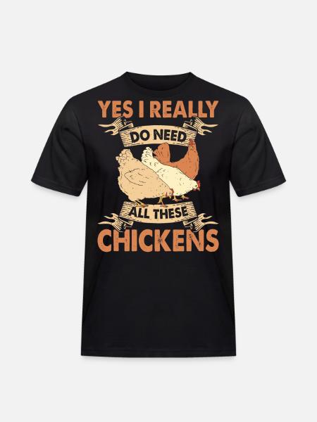 Poulets Élevage de poulets - T-shirt Workwear homme - noir