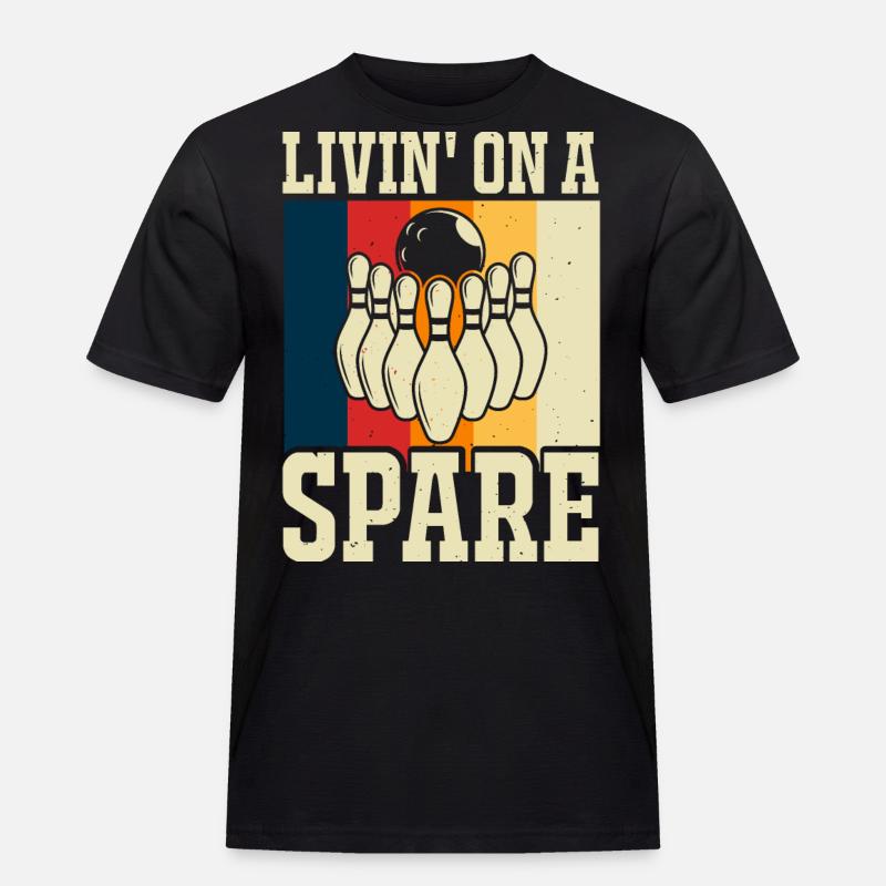 Bowling - Männer Workwear T-Shirt - Schwarz