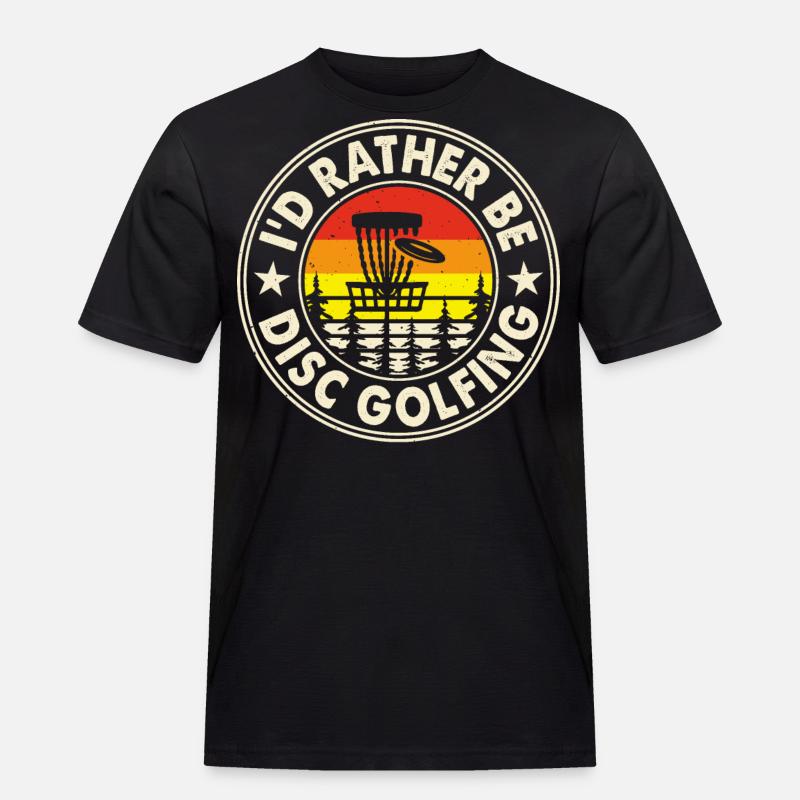 Discgolf Disc Golf - Männer Workwear T-Shirt - Schwarz