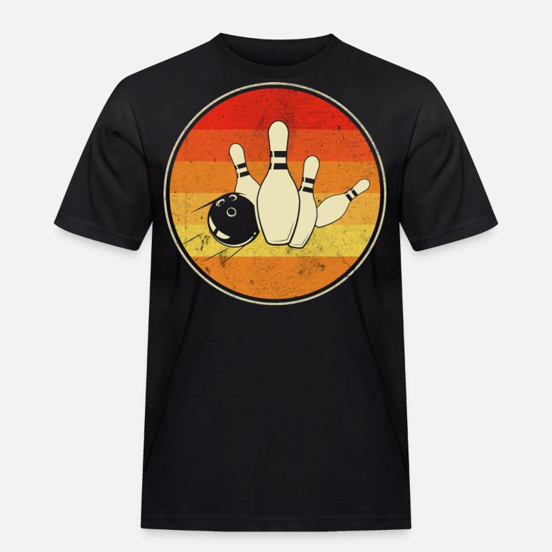 Bowling - Männer Workwear T-Shirt - Schwarz