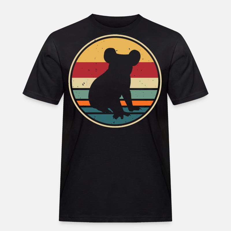 Koala - Männer Workwear T-Shirt - Schwarz