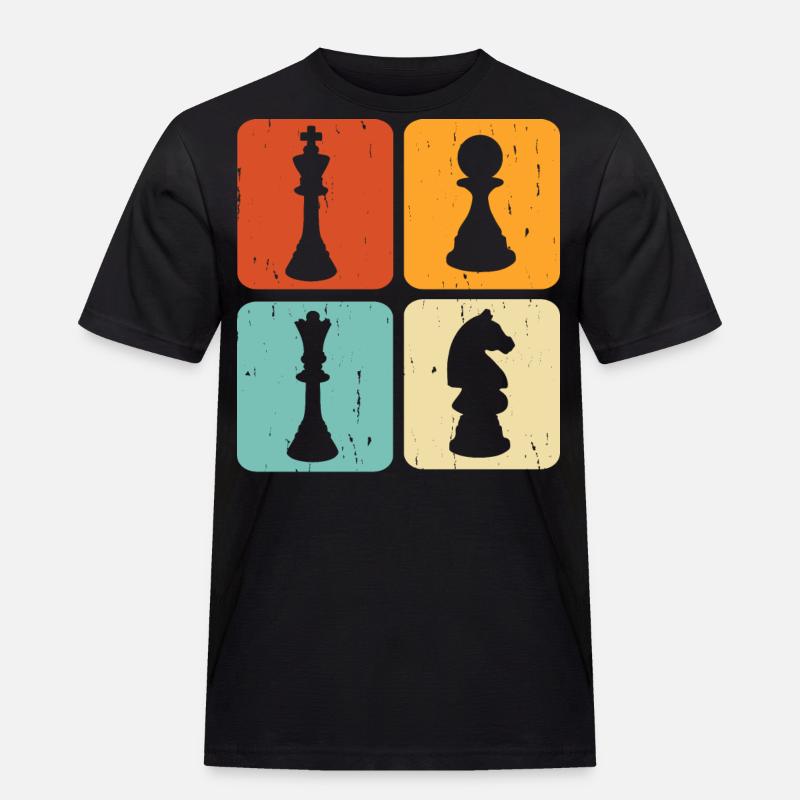 Schach - Männer Workwear T-Shirt - Schwarz