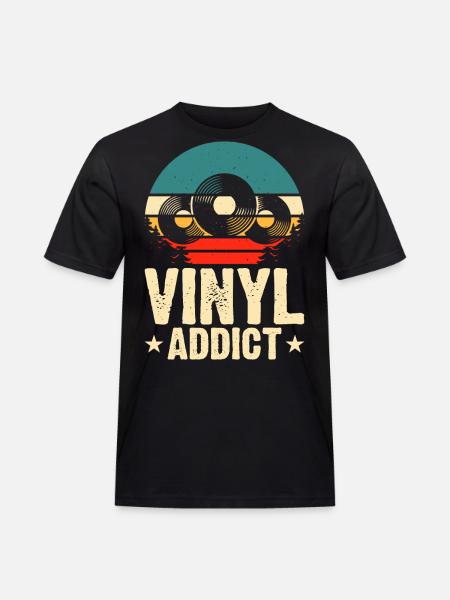 Vinyl Addict - Men's Workwear T-Shirt - black