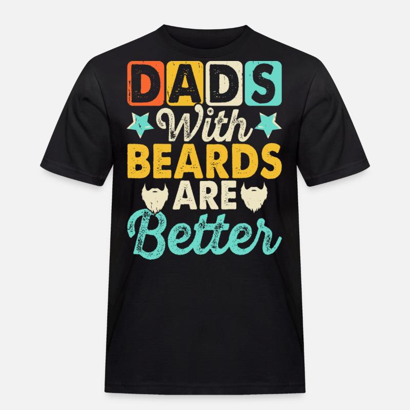 Daddy with a beard - Men's Workwear T-Shirt - black