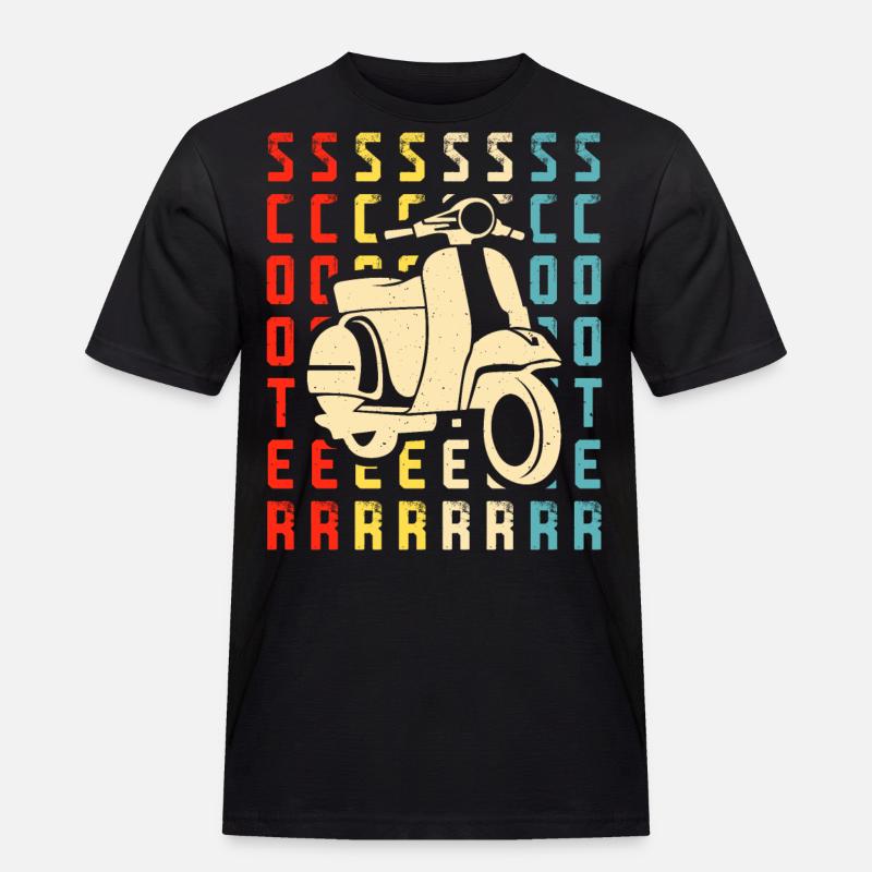 Roller Rollerfahrer Motorroller - Männer Workwear T-Shirt - Schwarz