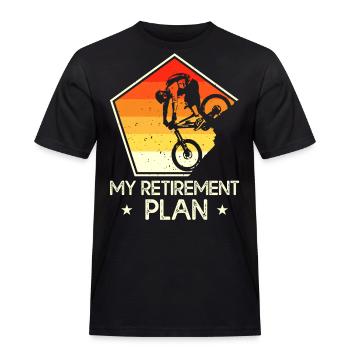 Fahrrad Radfahren Rentner Rente - Männer Workwear T-Shirt - Schwarz - Vorne - AI Model Male 178 light (178cm)