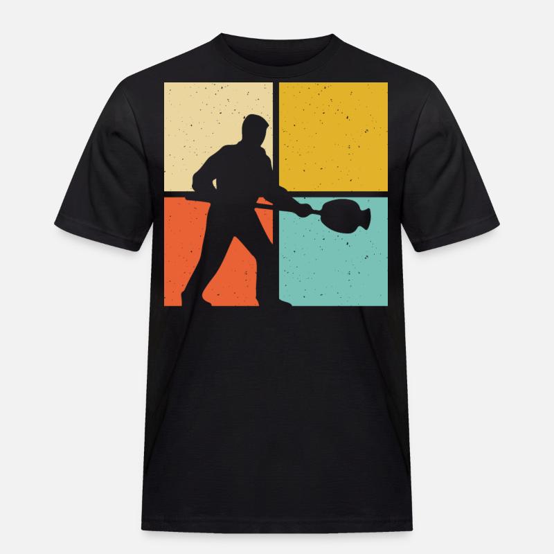Glasbläser - Männer Workwear T-Shirt - Schwarz