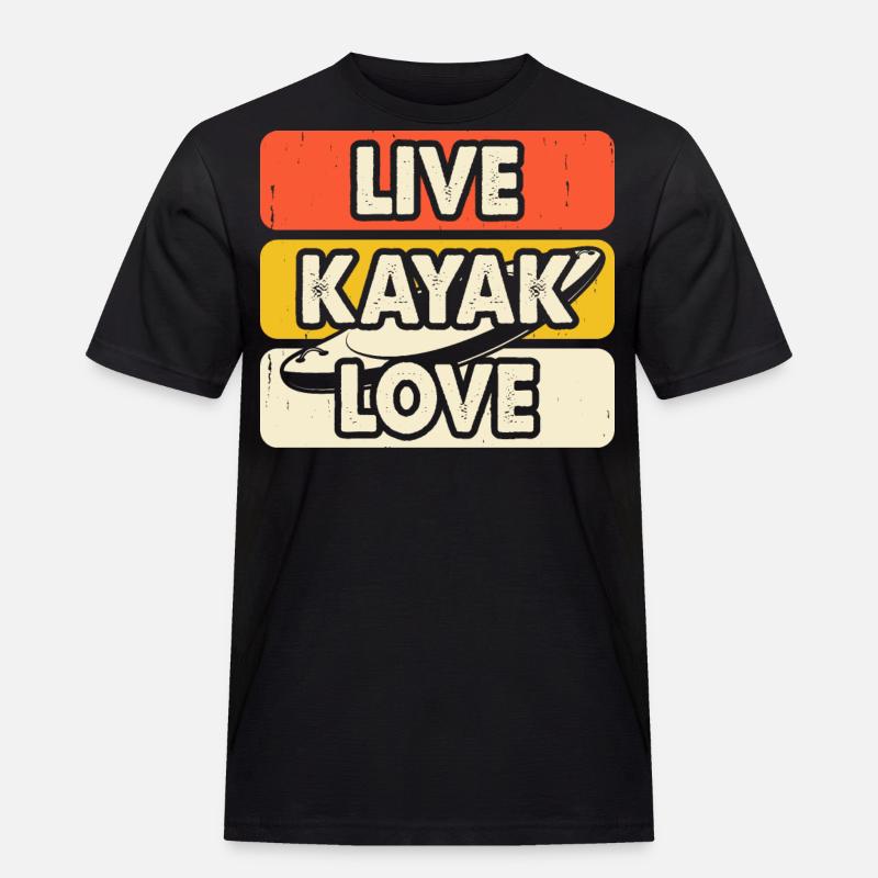 Kajak Kajakfahrer Kajaker - Männer Workwear T-Shirt - Schwarz