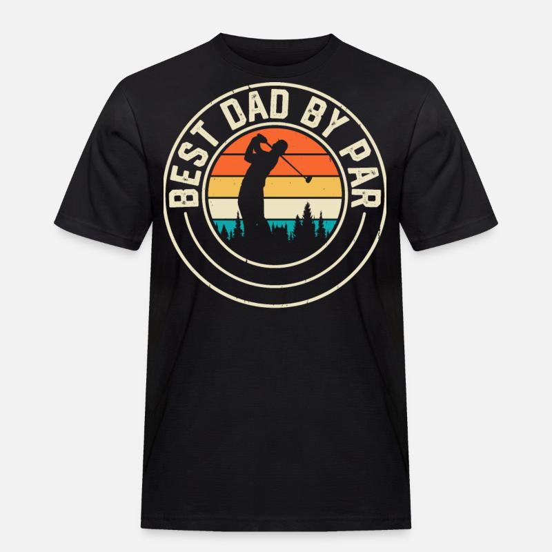 Golf Golfer Papa Vater - Männer Workwear T-Shirt - Schwarz