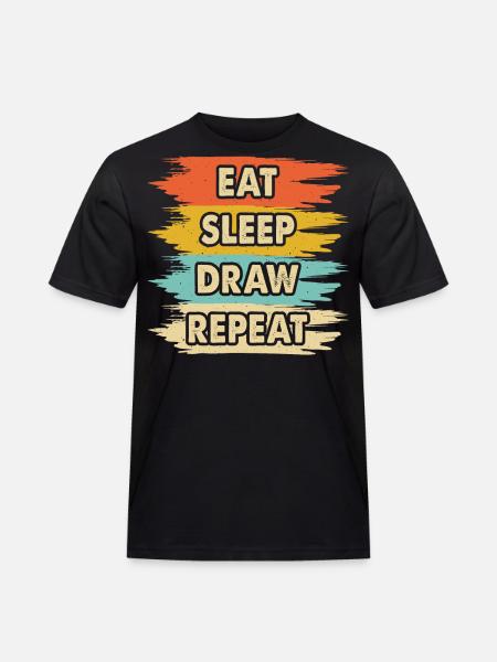 Drawing Painting - Men's Workwear T-Shirt - black