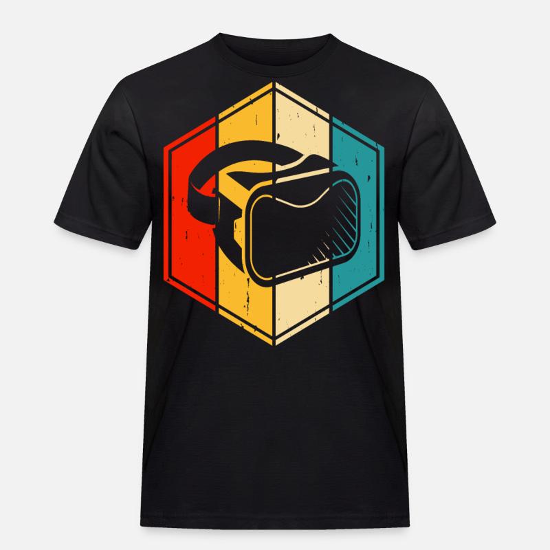 VR Virtuel Reality - Männer Workwear T-Shirt - Schwarz