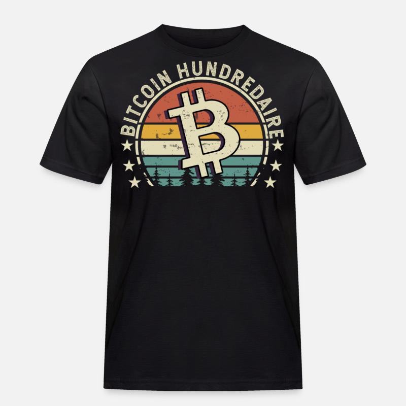Bitcoin Krypto Kryptowährung - Männer Workwear T-Shirt - Schwarz