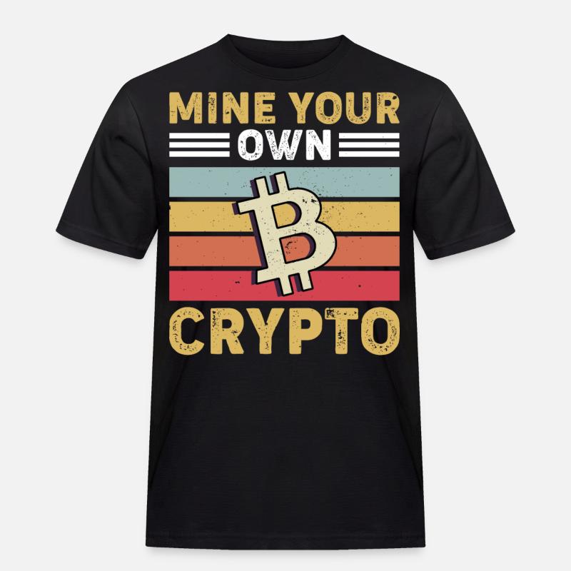 Bitcoin Krypto Kryptowährung - Männer Workwear T-Shirt - Schwarz