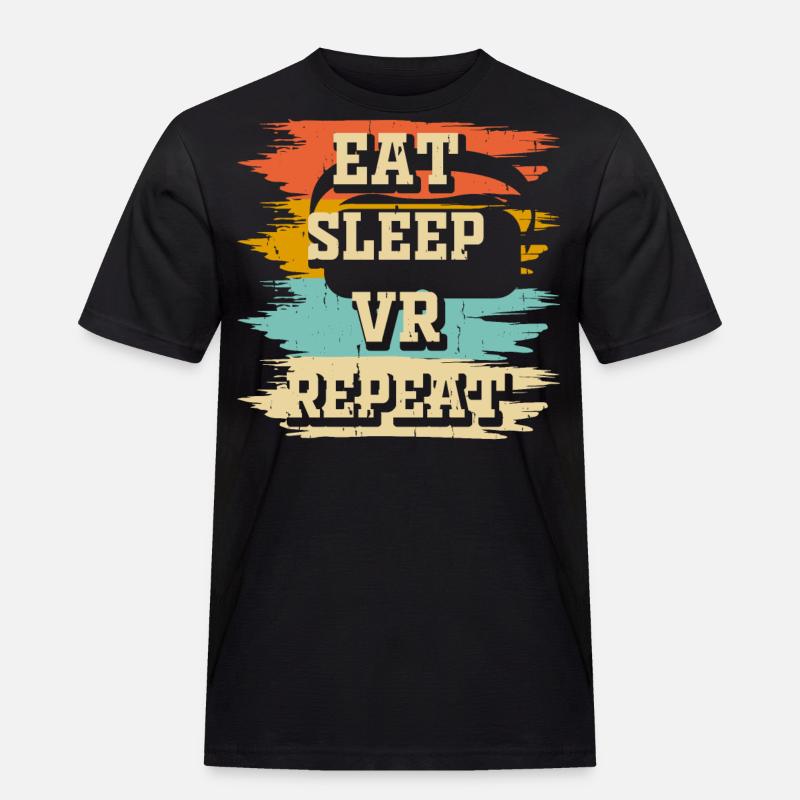 VR Virtuel Reality - Männer Workwear T-Shirt - Schwarz