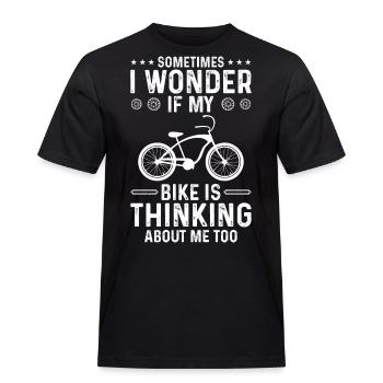 Fahrrad Lustiger Spruch - Männer Workwear T-Shirt - Schwarz - Vorne - AI Model Male 178 light (178cm)