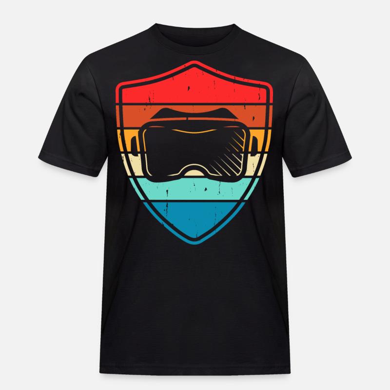 VR Virtuel Reality - Männer Workwear T-Shirt - Schwarz