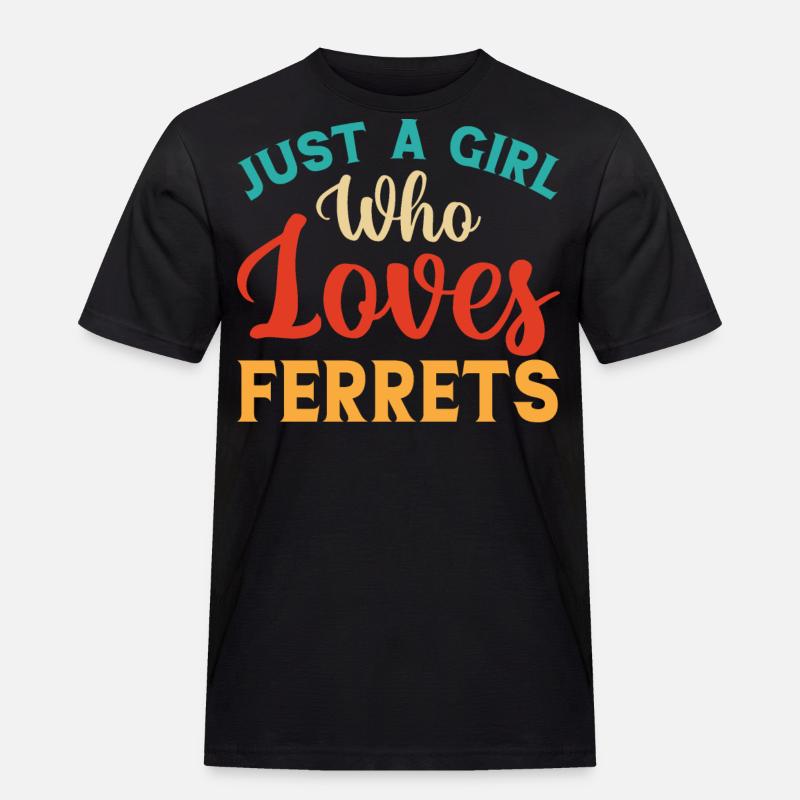 Frettchen - Männer Workwear T-Shirt - Schwarz