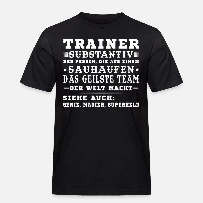 Bester Trainer Tshirt Coach Geschenk - Männer Workwear T-Shirt - Schwarz