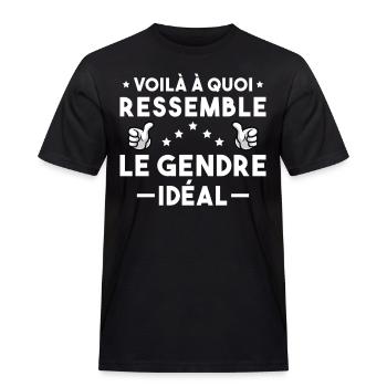 Voilà à quoi ressemble le gendre idéal - T-shirt Workwear homme - noir - Devant - AI Model Male 178 light (178cm)