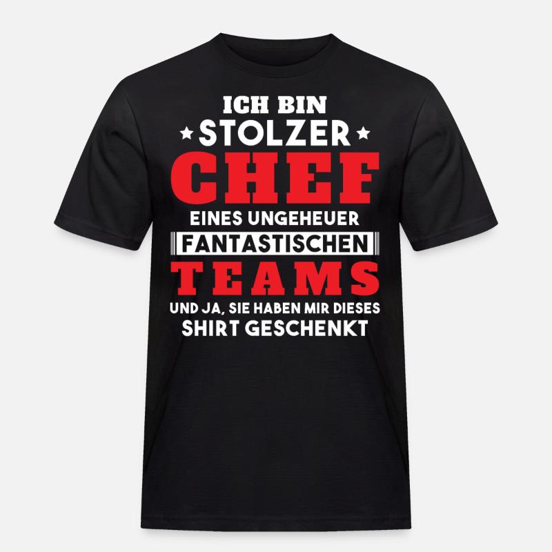 Ich bin Stolzer Chef Geschenkidee - Männer Workwear T-Shirt - Schwarz
