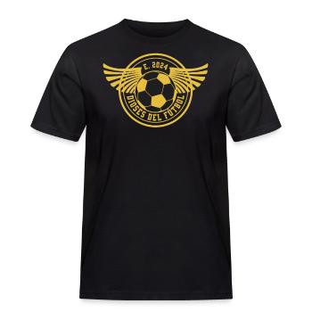 Championnat d’Espagne 2024 Femmes Hommes Drapeau Jaune - T-shirt Workwear homme - noir - Devant - AI Model Male 178 light (178cm)