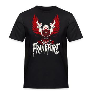 Frankfurt Majestätischer Adler FFM Ultras - Männer Workwear T-Shirt - Schwarz - Vorne - AI Model Male 178 light (178cm)