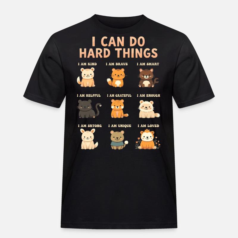 I can do hard things - Men's Workwear T-Shirt - black