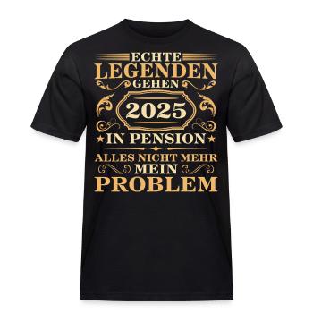 Pension 2025 Kollege Renteneintritt Geschenk - Männer Workwear T-Shirt - Schwarz - Vorne - AI Model Male 178 light (178cm)