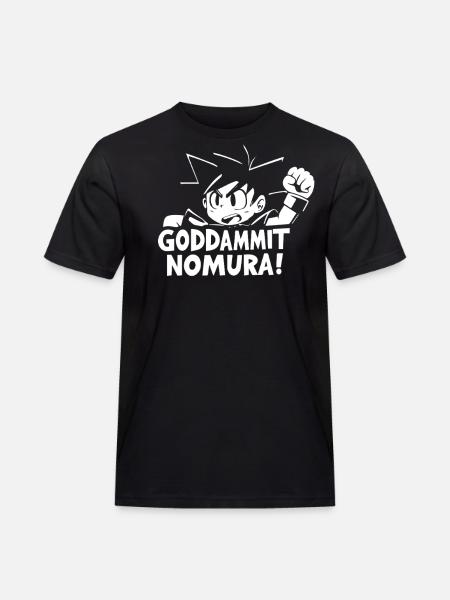 Goddammit Nomura – Chibi Design - Men's Workwear T-Shirt - black