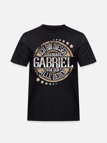 Gabriel - Männer Workwear T-Shirt - Schwarz