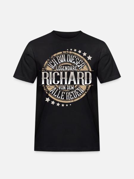 Richard - Männer Workwear T-Shirt - Schwarz