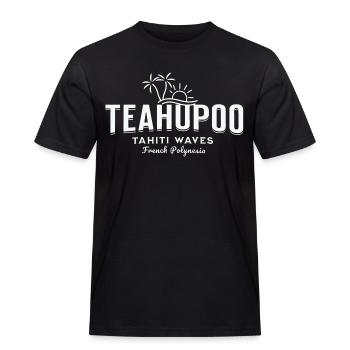 Teahupoo Tahiti waves - T-shirt Workwear homme - noir - Devant - AI Model Male 178 light (178cm)