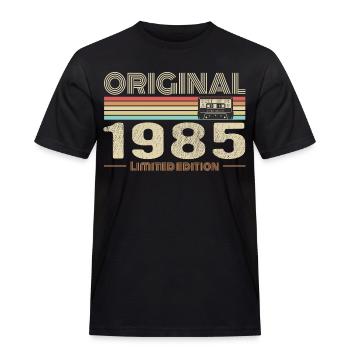 Original 1985 Vintage 1985 Anniversaire Rétro 1985 - T-shirt Workwear homme - noir - Devant - AI Model Male 178 light (178cm)