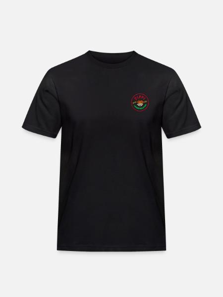 Pippi Langkous Rond Logo Borduurwerk - Herre Workwear T-Shirt - sort