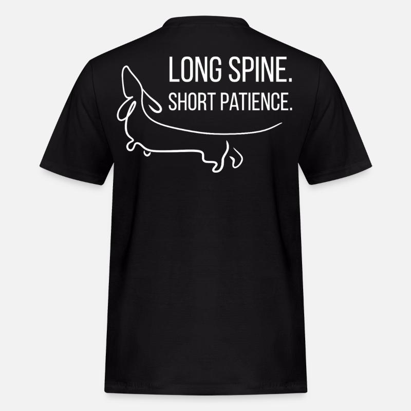 Kurzbeinig. Dickköpfig. Dackel. - Männer Workwear T-Shirt - Schwarz