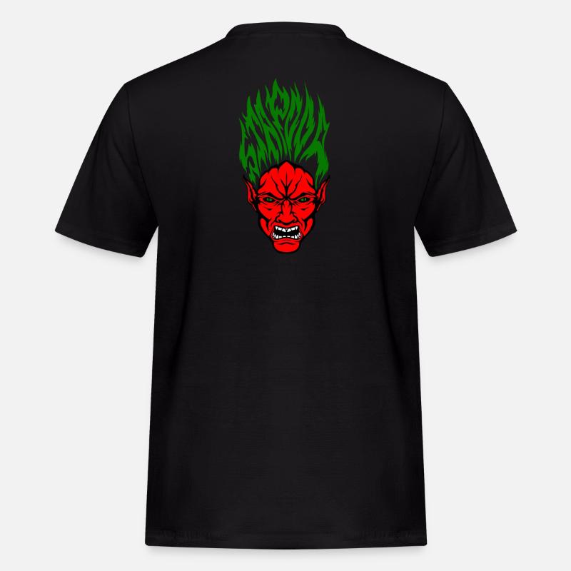 Stapooa Dämon Farbe - Männer Workwear T-Shirt - Schwarz
