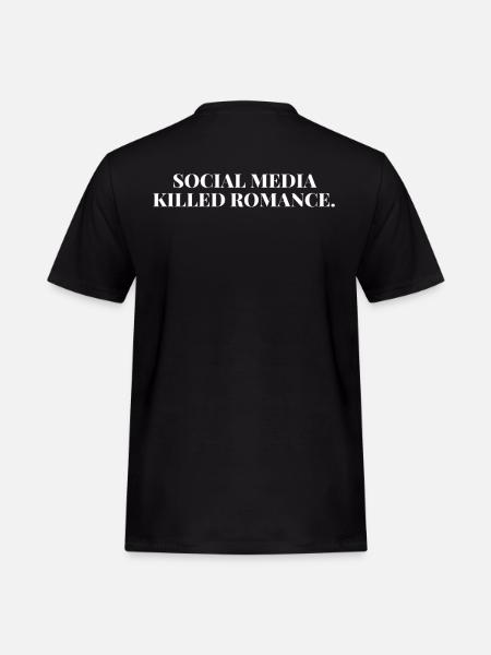SOCIAL MEDIA KILLED ROMANCE - Men's Workwear T-Shirt - black