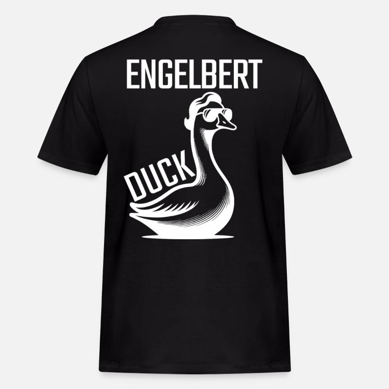 Engelbert Duck  - Männer Workwear T-Shirt - Schwarz