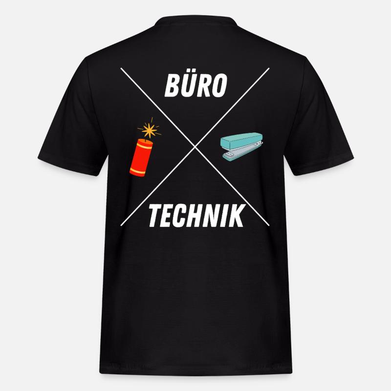BUROTECHNIK - Männer Workwear T-Shirt - Schwarz