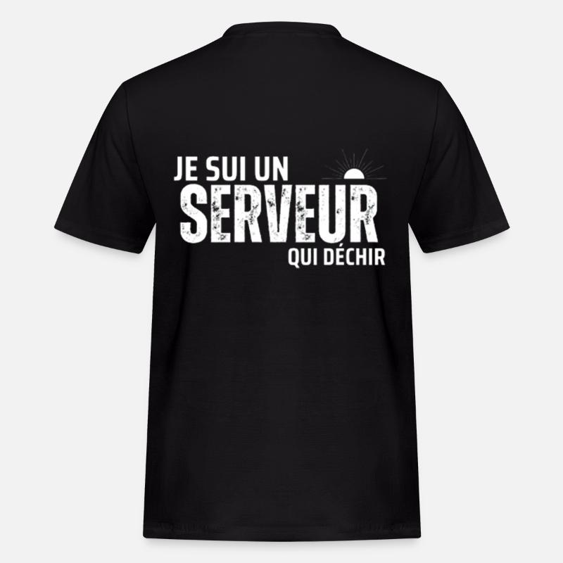 Ich bin ein rockender Kellner - Männer Workwear T-Shirt - Schwarz