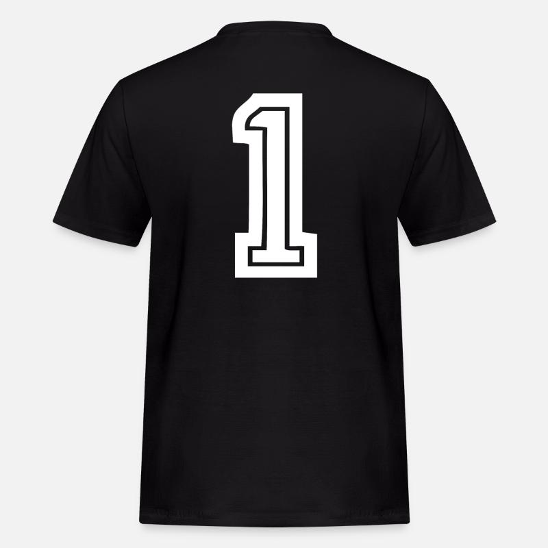 Eins 1 - Männer Workwear T-Shirt - Schwarz