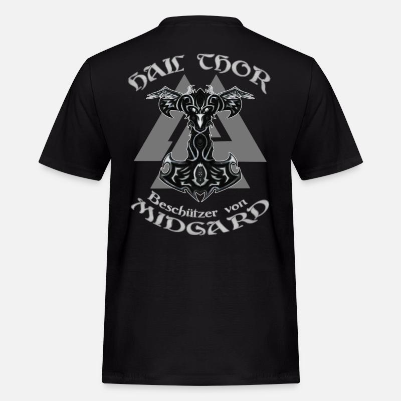 HAIL THOR - Männer Workwear T-Shirt - Schwarz