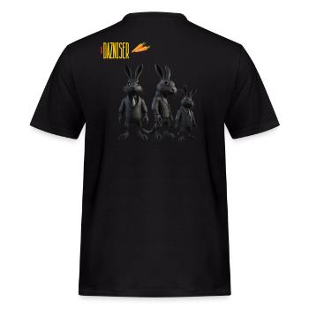 DAZNISER RABBIT - Männer Workwear T-Shirt - Schwarz - Hinten - AI Model Male 178 light (178cm)